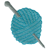 CROCHET NEEDLE IN YARN