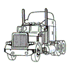 SEMI TRACTOR OUTLINE