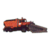 SNOW PLOW W/ GRAVEL TRUCK