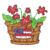 FLORAL BASKET WITH FLAG