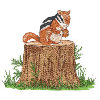 SQUIRREL ON A STUMP