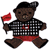 BEAR WITH FLAG