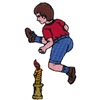 BOY JUMPING OVER A CANDLESTICK