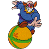 CLOWN BALANCING ON BALL