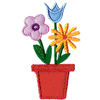 APPLIQUE FLOWER POT