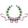 LAUREL WREATH AND RIBBON