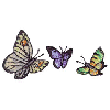 THREE BUTTERFLIES