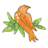 BIRD W/LEAVES