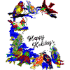 HAPPY HOLIDAYS BIRD BORDER