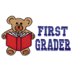 FIRST GRADER TEDDY READING BOOK