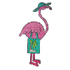 FLAMINGO W/BEACH BAG