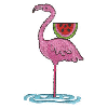 FLAMINGO W/WATERMELON