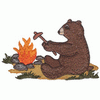 BEAR ROASTING MARSHMALLOWS