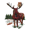 MOOSE W/FOREST SCENE