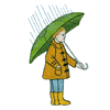 BOY HOLDING UMBRELLA