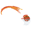 FLAMING BASKETBALL IN HOOP