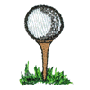 GOLF BALL ON TEE