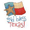 TEXAS FLAG GOLD BLESS TEXAS