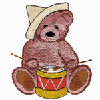 BEAR PLAYING DRUMS