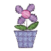 GINGHAM FLOWER POT