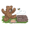 BEAR AT PICNIC