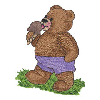 BEAR EATING ICE CREAM