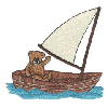 BEAR ON A BOAT