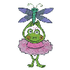 BALLET FROG W/BUTTERFLY