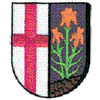 SHIELD W/CROSS AND FLOWERS