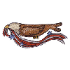 EAGLE WITH PATRIOTIC RIBBON