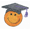 SMILEY W/GRADUATION CAP ON