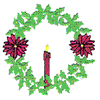 CHRISTMAS WREATH W/ CANDLE