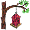 BIRDHOUSE HANGING ON TREE