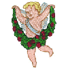 CUPID W/ROSE GARLAND