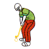 MAN PLAYING GOLF