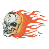 SKULL W/FLAME