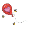 BEES WITH BALLON