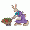 BUNNY W/WHEEL BARREL