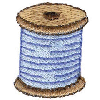 SPOOL OF BLUE THREAD