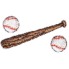 BASEBALLS & BAT