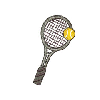 TENNIS RACKET AND BALL