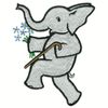 ELEPHANT WITH WALKING CANE