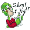 CAROLER SINGING SILENT NIGHT