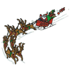 SANTA AND SLEIGH