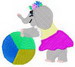 Lady Elephant With Balloon 100x100