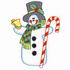 Snowman with Candy Cane