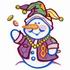 Mardi Gras Snowperson