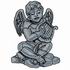 Cherub w/ Harp Statue