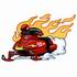 Snowmobile w/Flames