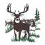 DEER W/MOUNTAIN SCENE